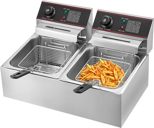 VEVOR Wunicorn YB-82 Deep Deep Deep Cold Zone Deep Cold Zone Deep Fryer 5000W 220V for Fast Restaurants Snack Bars - QUORE