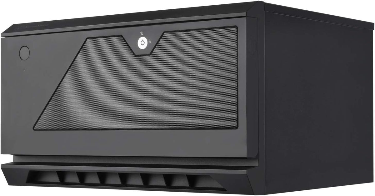 SilverStone Technology SST-CS381 v 1.2 - Case Storage ATX Midi Tower computerbehuizing, binnenkant zwart, ondersteunt 8X 3.5 of 2.5" hot-swap harde schijflades, frontdeur afsluitbaar, zwart