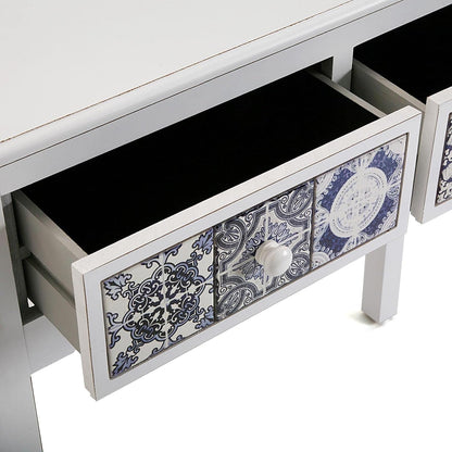 Versa Pireo Smalle hal of vestibule Entree hal meubilair, Console Tafel, met 2 lades, Afmetingen (H x B x H) 78 x 30 x 81 cm, Hout MDF, Kleur Wit