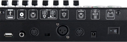 Showlite Master Pro 192-kanaals DMX-controller (voor professionele lichtsturing, USB-aansluiting voor gegevensopslag, max. 240 scènes geheugen, Midi-input: 5-polige standaardinterface)