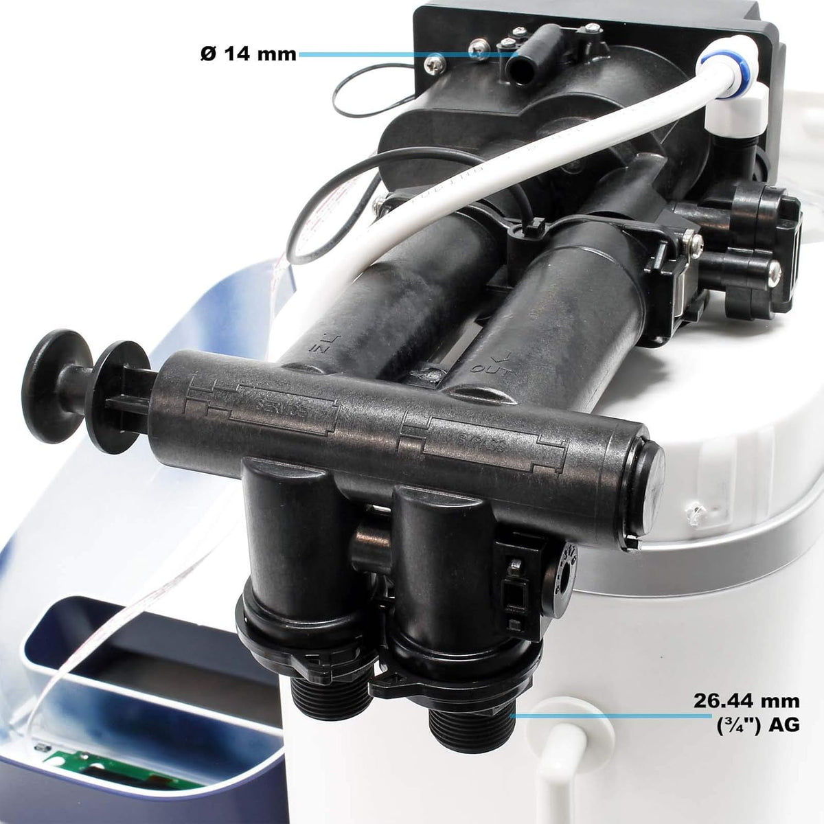 Waterontharder – Waterverzachter – Ontkalker – Kalkverwijderaar – Zoutontharder – Volautomatisch met display – 500 l/u en 10 kg zoutreservoir