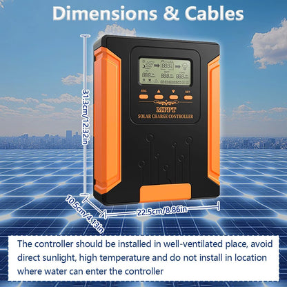 Y&H 120A MPPT zonnepaneel laadregelaar 12V 24V 36V 48V MAX 160V PV ingang voor GEL SLD FLD LI gebruiker batterij spanningsregelaar