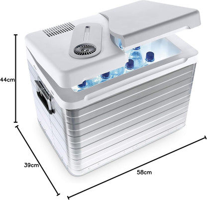 Koelbox – Koelbox Elektrisch – Mobiele Koelbox – Draagbare Koelbox – 39 Liter – Aluminium Behuizing – Koelt Tot 20 °C Onder Kamertemperatuur