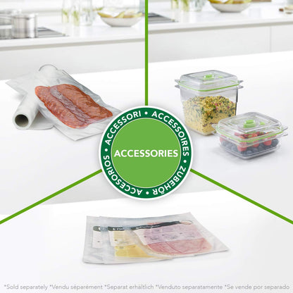 Foodsaver Ffs017X Folielasapparaat, Marineermodus, Inclusief Vacuümzak, Starterpakket, Roestvrij Staal