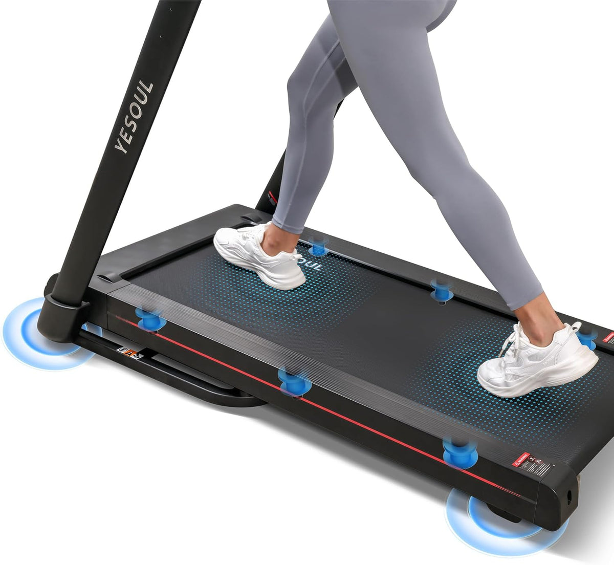 YESOUL T3 Plus Treadmill – 10% Automatic Slope, 21.5 Inch Full HD Touch Display, Swivel Screen, 6W Speaker, Brushless Motor, Foldable, Quiet, App Compatible - QUORE