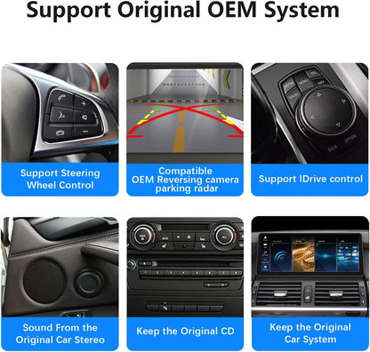 für BMW X5 E70 X6 E71 Carplay Android Auto Radio Touchscreen Original CCC Auto Stereo 2007-2010 Linux System (E70 CCC System