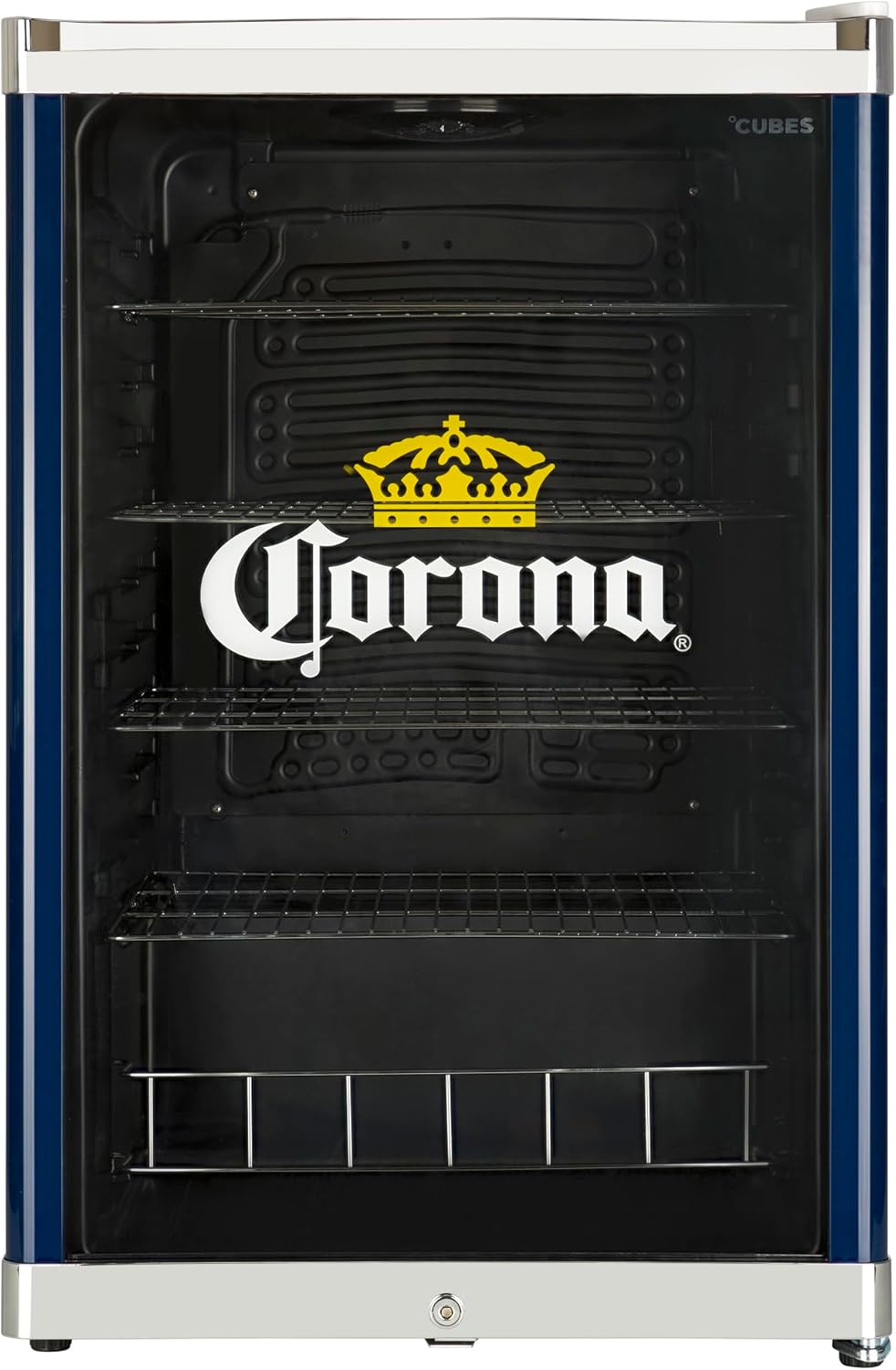 °CUBES Corona koelkast, inhoud 115 liter, met glazen deur en 4 legplanken