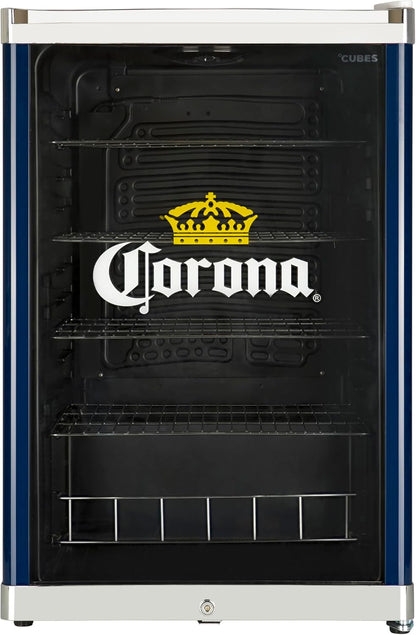 °CUBES Corona koelkast, inhoud 115 liter, met glazen deur en 4 legplanken