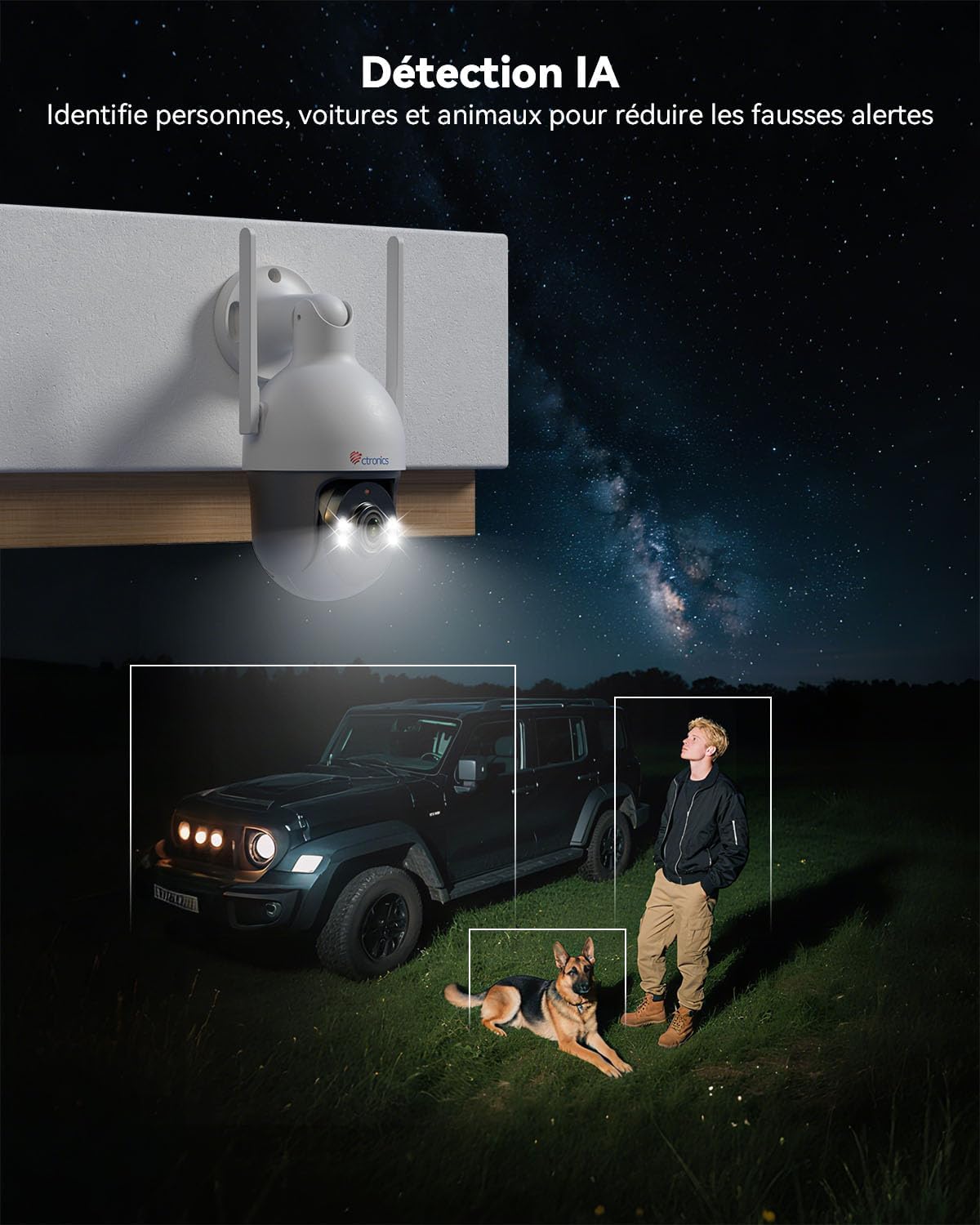 4K Wifi Beveiligingscamera – Beveiligingscamera Buiten – PTZ Camera – Draadloze Camera – Bewakingscamera – 5x Zoom – Mensdetectie & Kleuren Nachtzicht