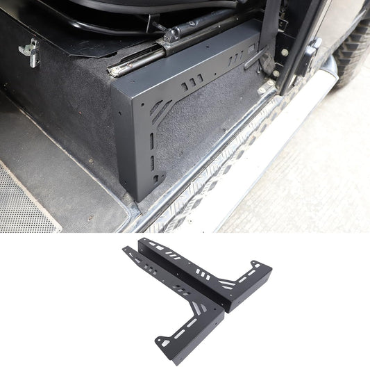 Aluminiumlegering, zwart, autostoel, houder, compatibel met LR Defender 90 110 130 2004-2018, autostoel, zijbevestiging, houder, interieur, accessoires