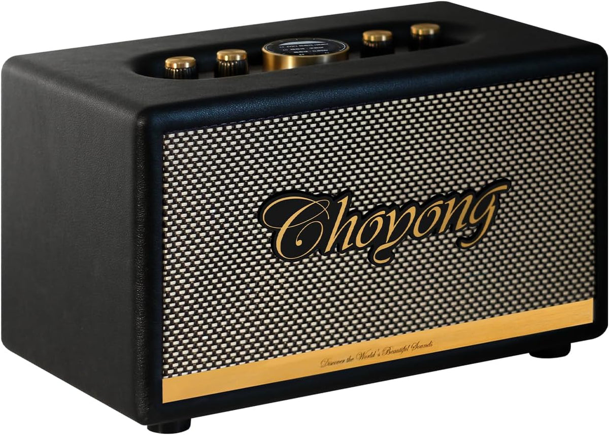 CHOYONG Maestro C2 WiFi-luidspreker Draadloze Bluetooth Smart Speaker, Drie-weg luidsprekersysteem, Internet Radio Global Station, platenspeler compatibel met RCA-ingang, Choyoung C2
