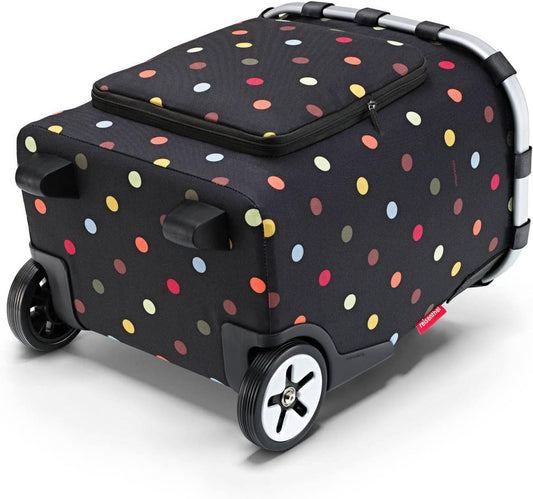 reisenthel Carrycruiser Plus in Dots Draagbare boodschappentrolley met koelvak, schouderriem en uitneembare mesh-binnenzak, van gerecycled materiaal, Meerkleurig, Bohemien