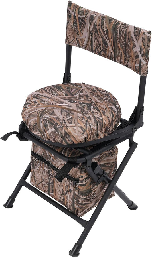 360 Swivel Blind Chair, 360 Graden 600d Oxford Fabric Silent Hunt -stoel, Lichtgewicht Draagbare Draagbare Viskampingsstoel Opvouwbare Compacte Vissenkruk voor Buiten