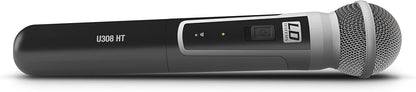 Draadloze Handmicrofoon – Handzender – Dynamische Microfoon – Zangmicrofoon – Spreekmicrofoon – 823-832 MHz + 863-865 MHz – 12 Kanalen – Meer Dan 10 Uur Gebruiksduur