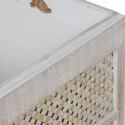 DRW Set van 3 houten bouwstenen in wit gebeitst, 60 x 40 x 40 cm