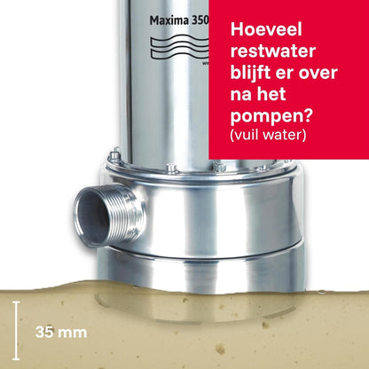 Vuilwaterpomp – Dompelpomp – Waterpomp – Drainagepomp – Noodpomp – Uitschuifbare Pompvoet – Vlakke Aanzuiging 1 Mm – 800 W – 20.000 L/uur – Max. Opvoerhoogte 8 M