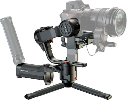 Moza Aircross 3 elektronische opvouwbare 3-assige gimbalstabilisator voor spiegelloze camera's (maximaal laadvermogen (3,2 kg/7 lbs) - zwart