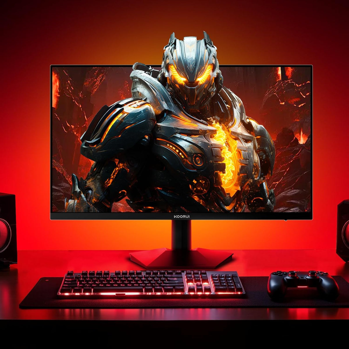 KOORUI 27 Zoll QHD 260Hz 1ms IPS Gaming Monitor, Flat PC Bildschirm,HDR400, 99% sRGB, HDMI/DP, schwarz - Ideal for Competitive Gaming & Homeoffice - QUORE