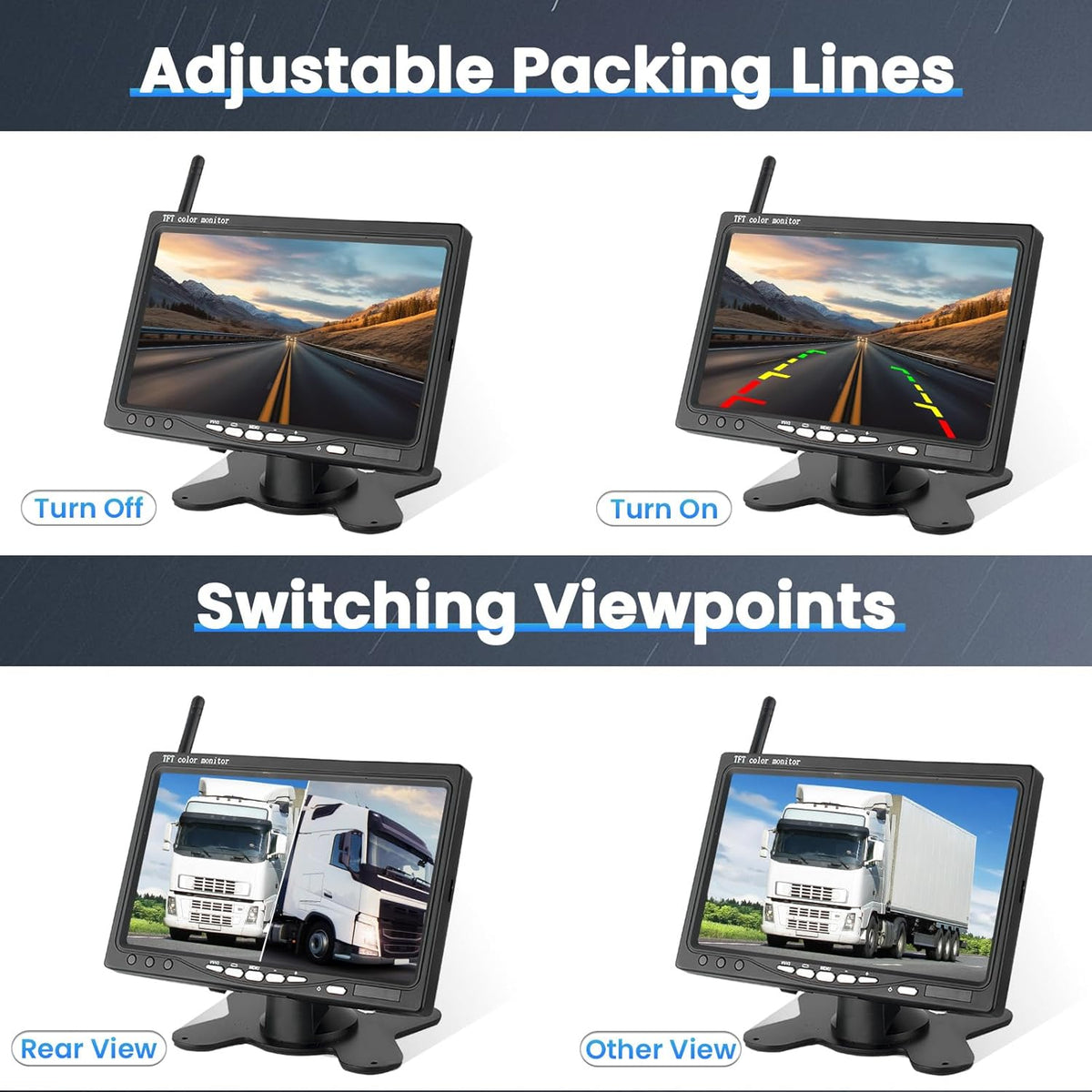 Draadloze Achteruitrijcamera Set – Achteruitrijcamera – Parking Camera – achteruitkijkcamera – Truck Camera – Groot 7 Inch Scherm – IP67 Waterdicht Met Nachtzicht