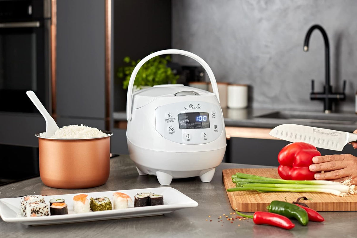 Rijstkoker – Mini Rijstkoker Wit – Multicooker – Stoomkoker – Rijststomer – 0,63 Liter Voor 1-3 Personen – 4 Rijstprogramma’s En 4 Multicooker-Functies