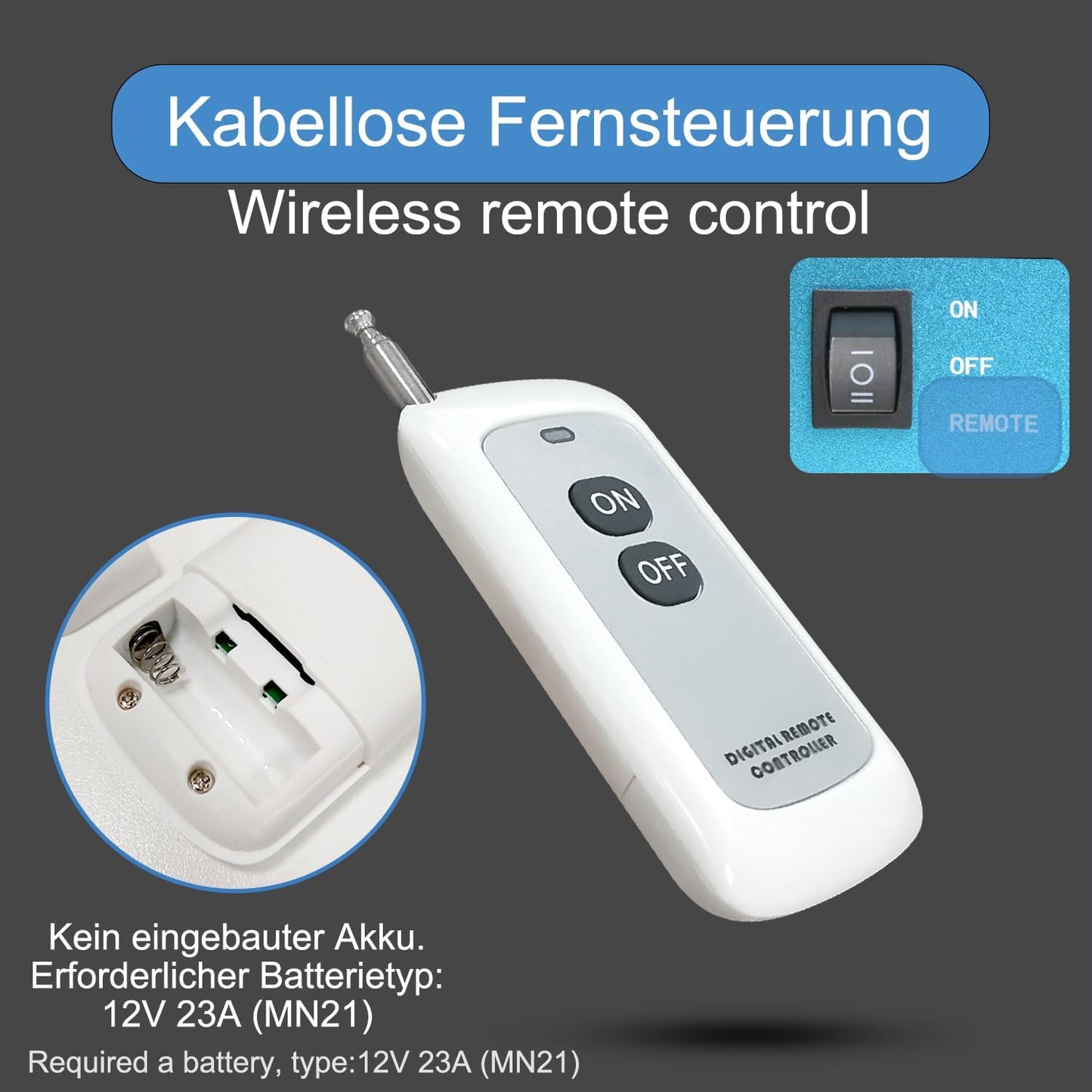 Yinleader Inverter 3000 W zuivere sinus spanningsomvormer 24 V 230 V met LCD | 3 stopcontacten en 4 USB-poorten draadloze afstandsbediening / 6000 W