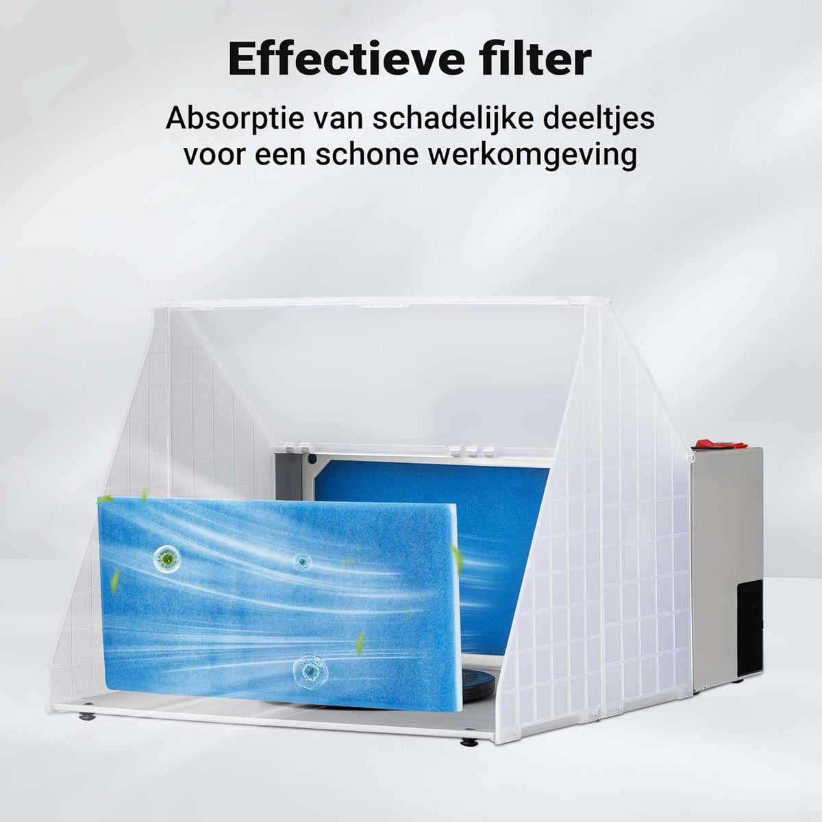 Wiltec set afzuigsysteem 4 m³/min met afzuigslang en filter voor verf- en soldeerdampen, afzuiginstallie voor het wegzuigen van lucht bij fijne deeltjes