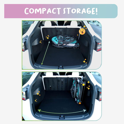 Petique Trailblazer Jogger Hondenwagen voor middelgrote honden & katten, luchtbanden, verstelbare handgreep, Pee Pad, 3 lijnen, regenhoes, fietsadapter - Kleur: Neptune