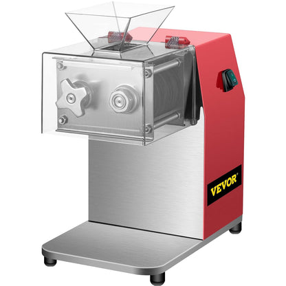 VEVOR Commerciële vleessnijder, 850 W vleessnijmachine 250 kg/st. Allessnijder, 3,5 mm mesafstand snijmachine 90 x 90 mm mesgrootte worstsnijmachine groentesnijder