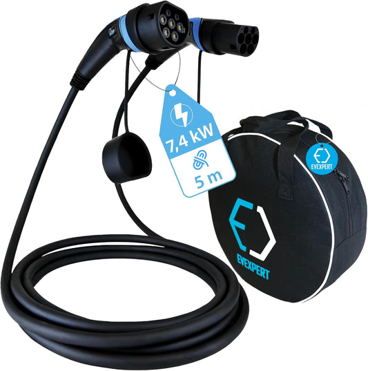 EV Expert Premium oplaadkabel type 2 | 32A | 1-3fase | 5-8 meter (1-fase / 5 meter)