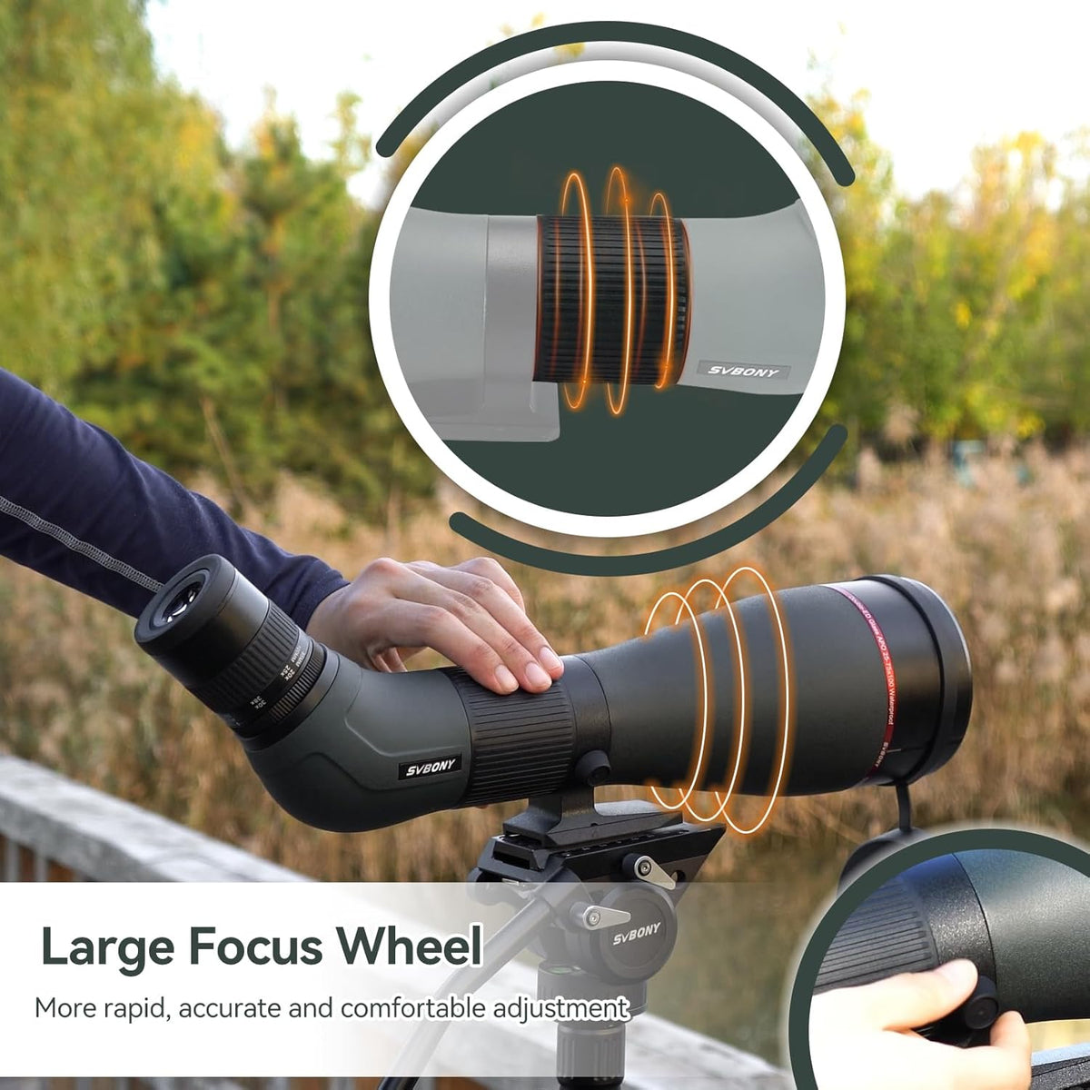 Spotting Scope – Verrekijker – Vogelkijker – Telescoop – Digiscoping Lens – 25-75x Vergroting – 100mm Objectieflens – Waterdicht & Anti-Condens – FMC Coating