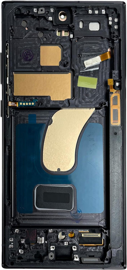 Compatibel met Samsung Galaxy S23 Ultra scherm touchscreen digitale converter LCD-display reserveonderdeel [met frame] inclusief reparatieset