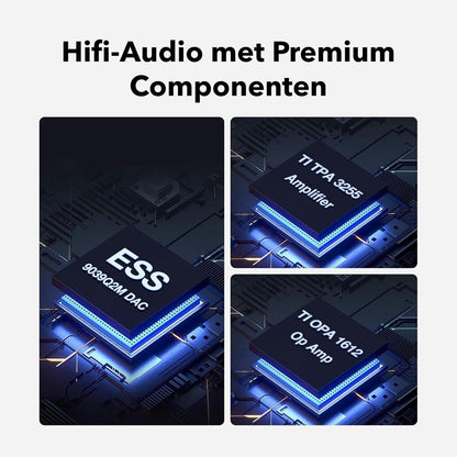 WiiM Vibelink Amp | 100W eindversterker met premium ESS 9039Q2M DAC en TI TPA3255 | Compatibel met WiiM Mini, Pro, Pro Plus en Ultra | RCA-, coaxiale en optische ingangen | Zilver