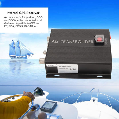 AIS Transceiver, 156.025 Tot 162.025MHz DSC Ontvangst Marine Dual Channel AIS Ontvanger Transponder met GPS Ontvanger, 3 Mode, Uitgerust met SOS Veiligheidsknop