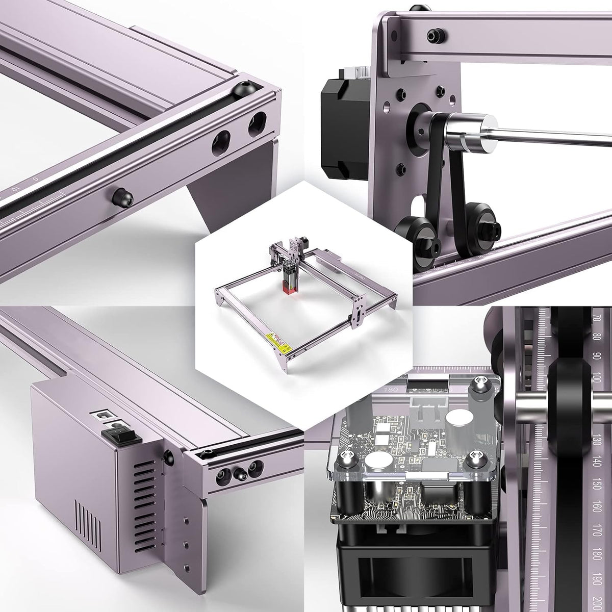 A5 Pro lasergraveermachine 40W, graveermachine, compressed spot, CNC-houtfrees, carving DIY graveermachine, zeer nauwkeurige snede voor hout metaal, 455 ± 5 nm, werkbereik 410 mm x 400 mm