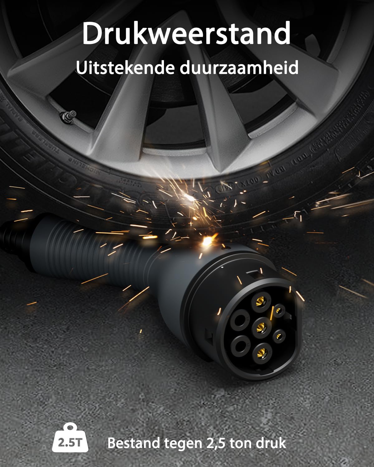 bokman EV oplaadkabel type 2, 22 kW / 32 A / driefasig / 3 meter / modus 3, hybride snellaadkabel voor elektrische voertuigen type 2 naar type 2