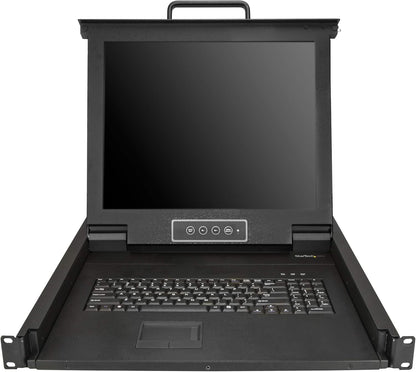 StarTech.com Rekbeugel KVM-console - Single Port VGA KVM met 17" LCD-monitor voor serverrek - volledig uitgeruste universele 1U LCD KVM-lade met kabels en hardware - USB-ondersteuning - 50.000 MTBF (RKCONS1701)