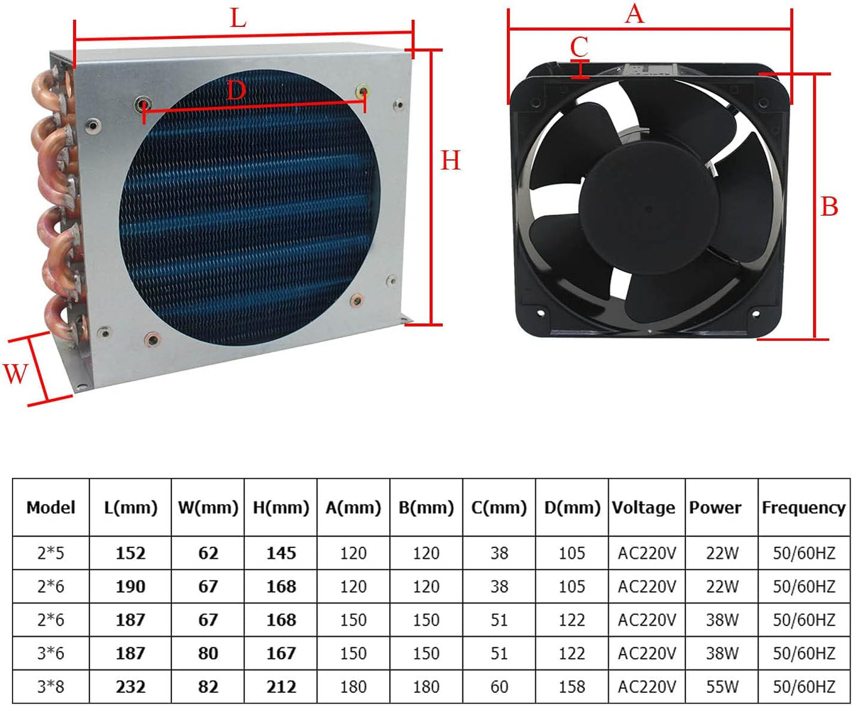 Warmtewisselaar lucht water watergekoelde ventilator luchtkoeler verdamper koelkast luchtkoeling met condensor motor