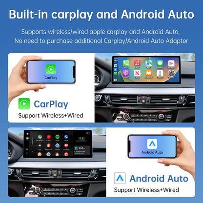 CarPlay Scherm – Auto Multimedia Display – Touchscreen Navigatie – Auto Infotainment Systeem – 12,3 Inch HD Scherm – Draadloze Apple CarPlay & Android Auto