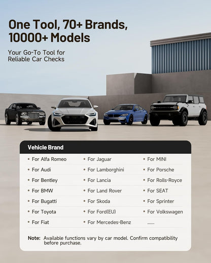 OBD2 Diagnosetool – Autodiagnose Scanner – Foutcode Uitlezer – Diagnoseapparaat – OBD II Scanner – 6 Servicefuncties – Automatische Voertuigherkenning
