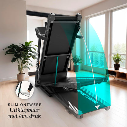 Loopband voor Thuis – Walking Pad – Wandelband – Elektrische Loopband – Compacte Loopband Onder Bureau – Inklapbaar en Slechts 13 cm Hoog – Verstelbare Hellingshoek Tot 9%