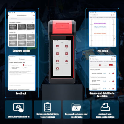 LAUNCH X431 Diagun EVO OBD2 diagnoseapparaat (OE-niveau) voor alle systemen, met ECU-codering, batterijtester, actieve test, 16 resetfuncties, videoscope-functie optioneel, ondersteunt CAN FD & DoIP