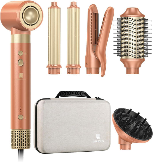 Airstyler 7-in-1 Mokka – Multistyler – Föhnborstel – Warmeluchtborstel – Automatische Krultang – 110.000 Omw/Min – 30 M/S
