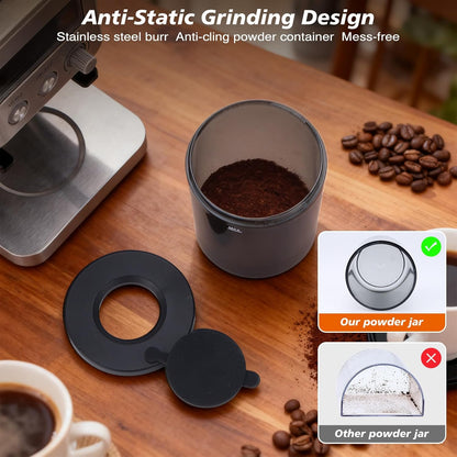 Elektrische Koffiemolen – Koffiemaler – Bonenmaler – Koffiegrinder – Espressomolen – RVS Kegelmaalwerk – 31 Maalgraadinstellingen