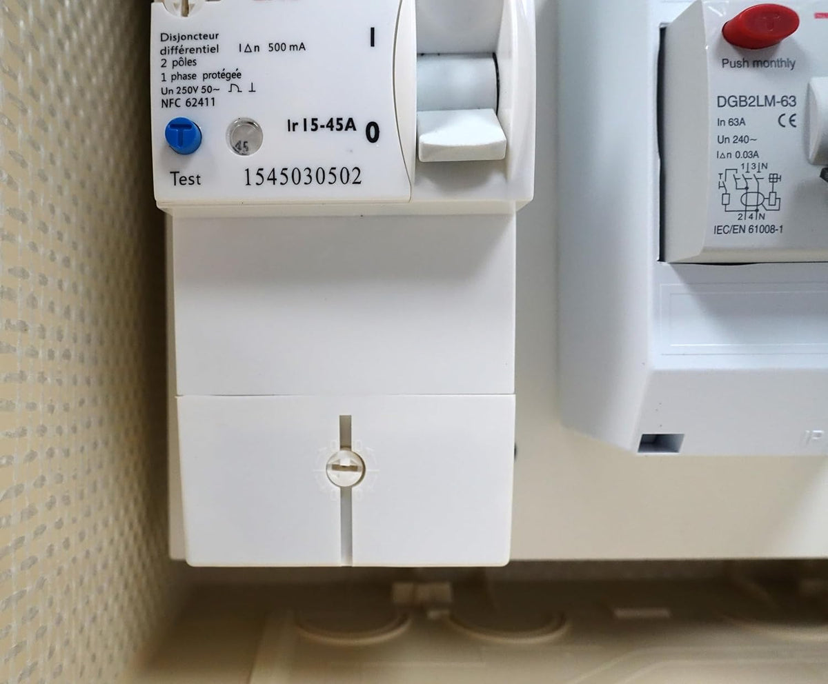Carré Rouge - Bouwplaatsmeterset 30/45/60A "ondergronds", IP2X aansluitblok, 3 m verpakking - compatibel met ENEDIS-aansluiting, gemaakt in Frankrijk - 49 x 35 x 20 cm