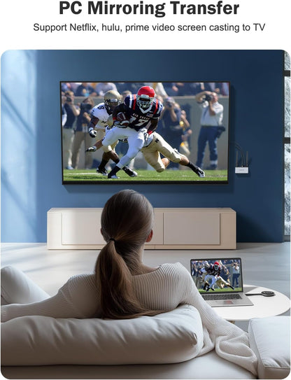 Draadloze HDMI-zender en ontvanger, ondersteunt 8 TX naar 1 RX voor bedrijven en huizen, Lemorele FHD Plug & Play, HDMI draadloze HDMI draadloze overdracht voor het streamen van audio-video van laptop