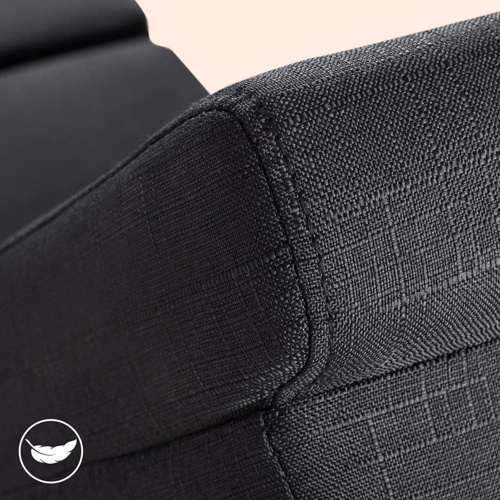 Casaria Relax Chair XXL Massage and Heating Function 186x89x55 cm Ergonomic Fabric Upholstered 180 kg Loadable Living Room Chaise Longue Relax Chair Anthracite - QUORE