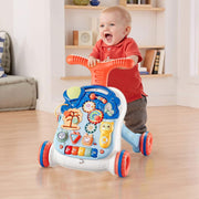 Loopwagen - Loopstoel - Babyloophulp - Multifunctionele Loophulp - met Licht Regelbare Snelheidmuziek - Afneembaar Speelbord - voor Kinderen - van 12-36 maanden - Kunststof - Multikleur