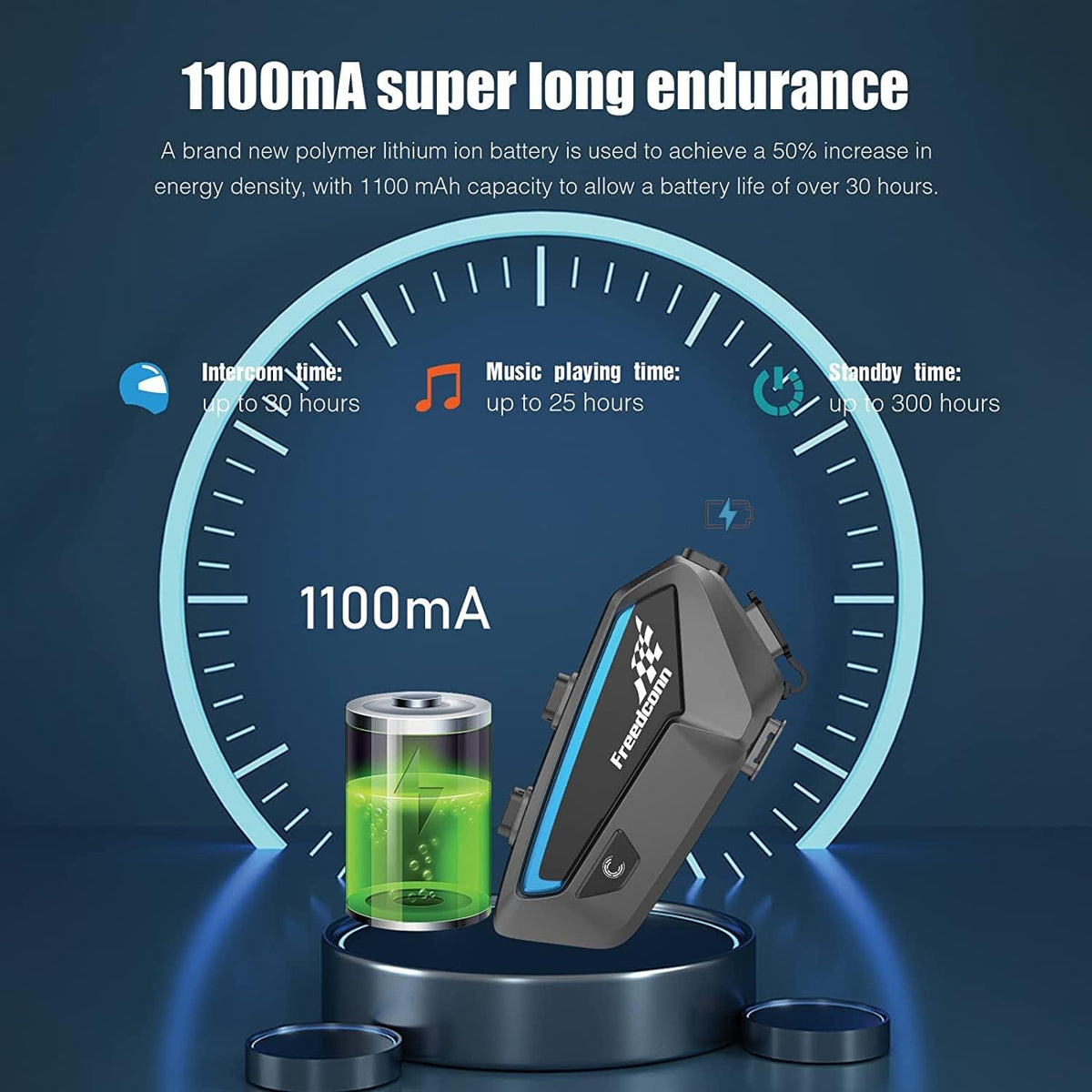 FreedConn FX Motorfiets Bluetooth Headset met Muziek Delen, 2 stks FX 10 Riders 1500m Groep Helm Bluetooth Intercom met Ruisonderdrukking/FM Radio, /Universele Koppeling/Zwart Ultradunne Body