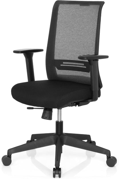 Ergonomische Bureaustoel – Bureaustoel Met Wieltjes – Kantoorstoel – Werkstoel – Computerstoel – Verstelbare Armleuningen – Ademend Mesh Rugleuning – Max. Draaggewicht 120 kg – Zwart