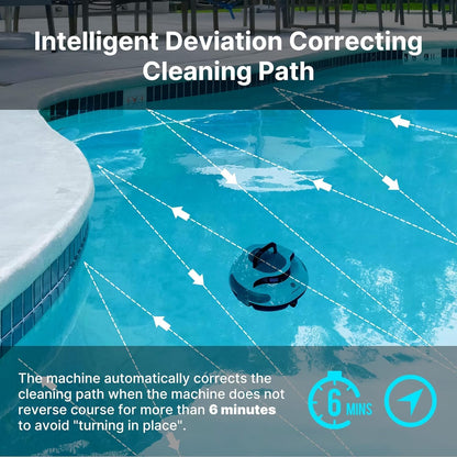 POOLPURE Piscina Zwembadrobot, 5000 mAh Pulizia Doppio motor, dubbele Hall-sensor, led-display, Parcheggio Automatico, IPX8 Impermeabile, draadloze zwembadstofzuiger